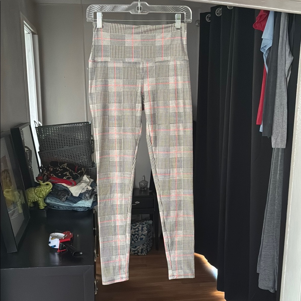 Plaid High-Waisted Leggings